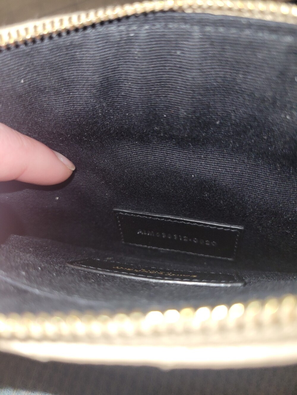 Saint Laurent Beige Quilted Leather Zip Pouch with Gold YSL Logo - Picture 4 of 4